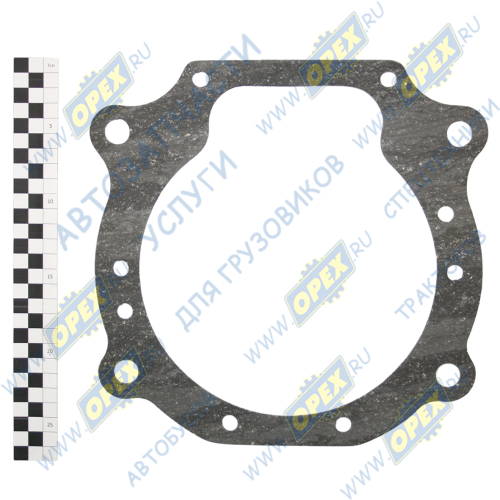 50-4202092-А (0,6) Прокладка С/Ф; L=300; фвнутр=190; 4отв.ф13/8отв.ф8, задней крышки; (0,6) Techno Drive